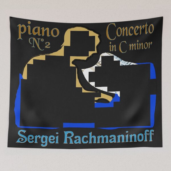 Item preview, AMAZING ABSTRACT MINIMALIST PORTRAIT OF SERGEI RACHMANINOFF PIANIST MUSICIAN COMPOSER CONDUCTOR - CLASSICAL MUSIC SCORE - PIANO CONCERTO N°2 IN C MINOR designed and sold by Ralek.