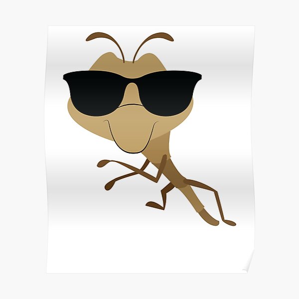 Praying Mantis Emoji Poster