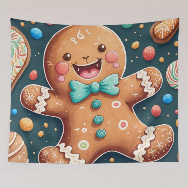Item preview, Gingerbread Man is Happy designed and sold by AffirmDSG.