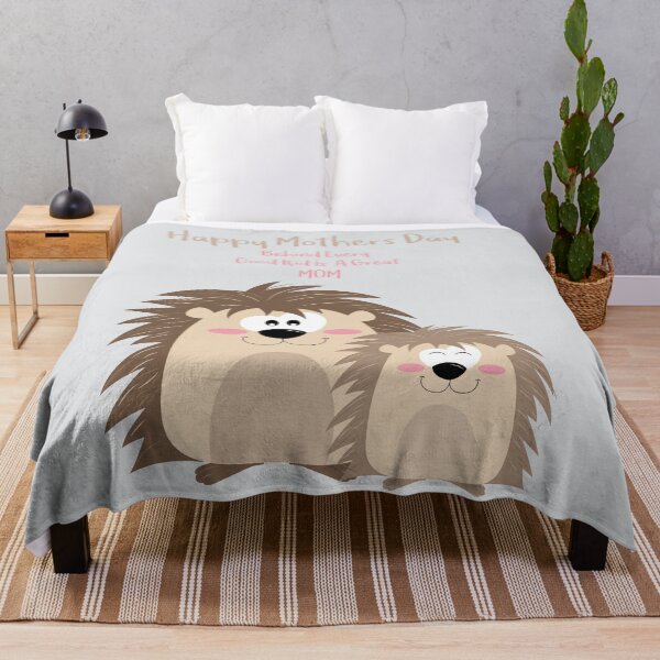 Item preview, Cute Hedgehogs Behind every good kid is a great Mom - Happy Mothers Day designed and sold by thewishdesigns.