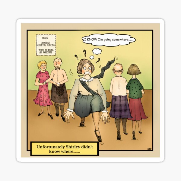 Item preview, Scottish Country Dancing Cartoon designed and sold by Amanda Webster.