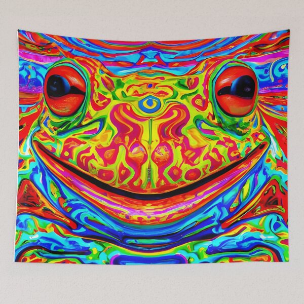 Item preview, Froggy Animal Spirit (1) - Trippy Psychedelic Frog designed and sold by TheThirdEye.