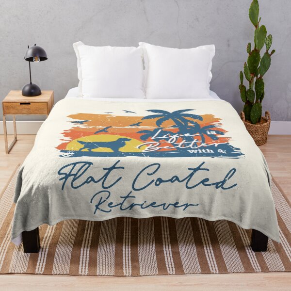 Item preview, Life is Better With Flat Coated Retriever Beach Sunset Retro Vintage designed and sold by rafaeltto.