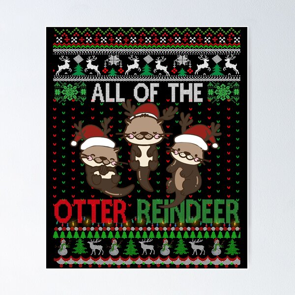 Item preview, Funny Otter Reindeer Kids Ugly Merry Xmas Amimal Lover Kids Toddlers designed and sold by LavateArtStudio.