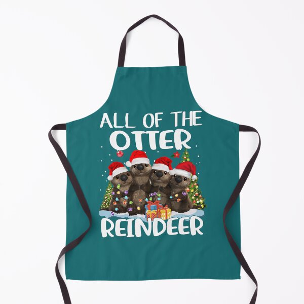 Item preview, Funny Otter Reindeer Santa Hat Merry Xmas Amimal Lover Kids Toddlers designed and sold by LavateArtStudio.