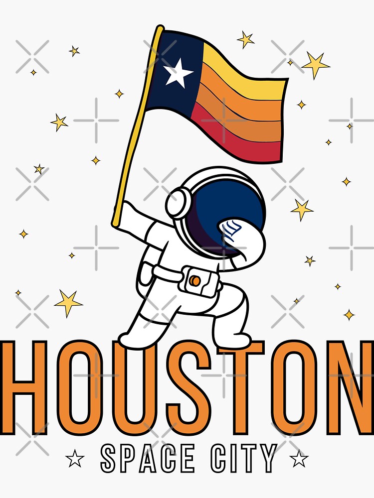 Houston 'Space City' Astronaut Sticker