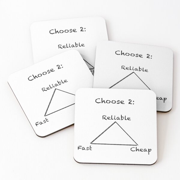 Item preview, Project Management Triangle w/ black font - Funny Occupation Gift Ideas designed and sold by vystudio.