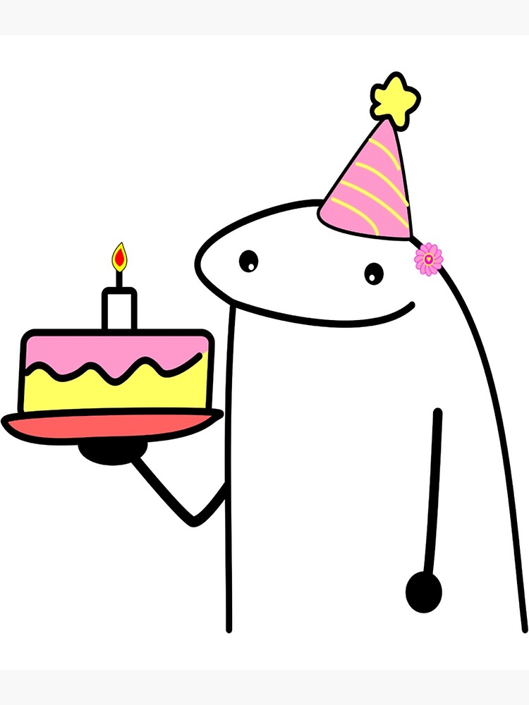 Happy Birthday Flork Meme Funny Cake: vetor stock (livre de