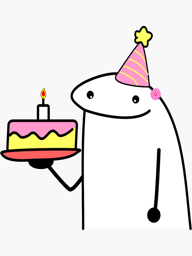 Flork cake Happy birthday meme | Sticker