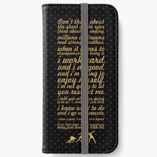 Don't think about... “Usain Bolt” Life Inspirational Quote iPhone Wallet
