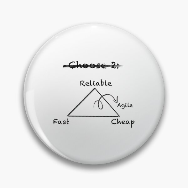 Item preview, Agile Project Management Triangle w/ black font - Funny Occupation Gift Ideas designed and sold by vystudio.