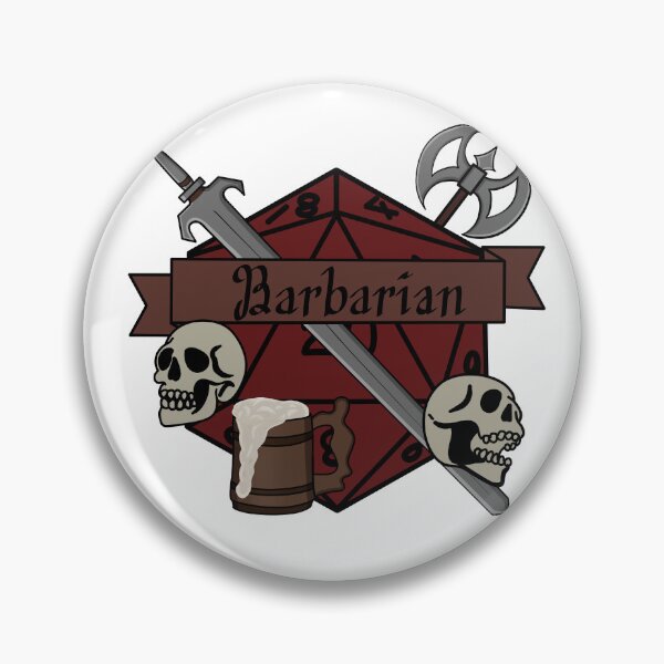 Item preview, D&D Barbarian D20 designed and sold by HumbleAStore.