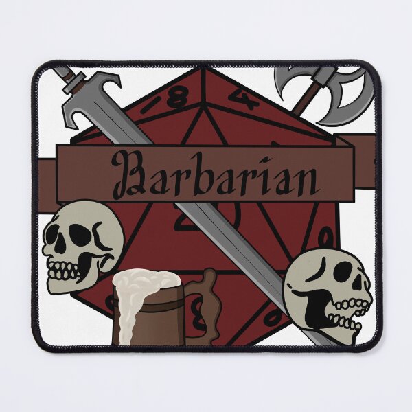 Item preview, D&D Barbarian D20 designed and sold by HumbleAStore.