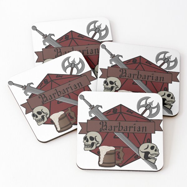 Item preview, D&D Barbarian D20 designed and sold by HumbleAStore.