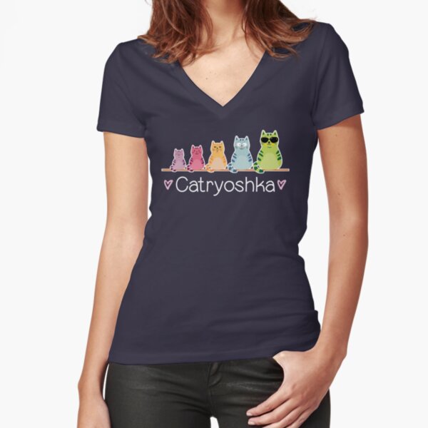 Catryoshka Fitted V-Neck T-Shirt