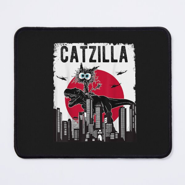 Item preview, Catzilla funny retro cat kitten riding T-Rex lovers clothing T-Shirt designed and sold by Francois-Lemann.