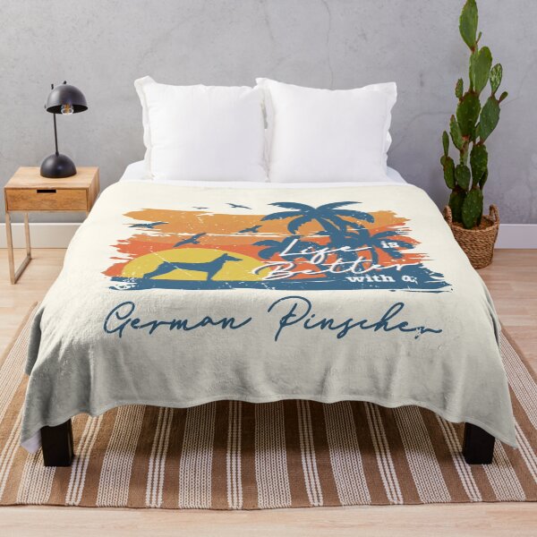 Item preview, Life is Better With German Pinscher Beach Sunset Retro Vintage designed and sold by rafaeltto.