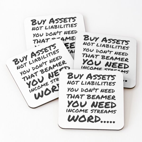 Item preview, Buy Assets Not Liabilities  designed and sold by mkzmerch.