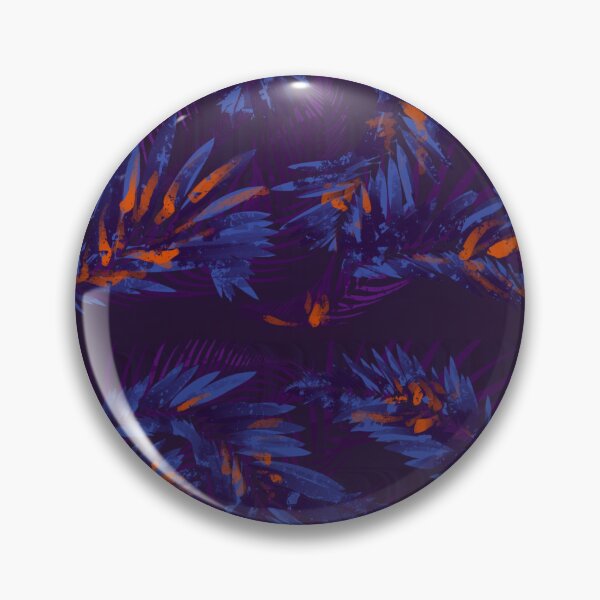 Item preview, Tropical deep purple print jungle leaves designed and sold by Tateillustrate.