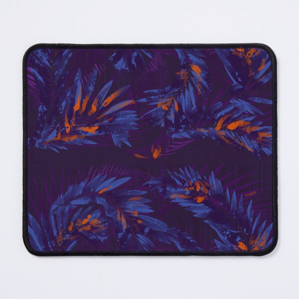 Item preview, Tropical deep purple print jungle leaves designed and sold by Tateillustrate.