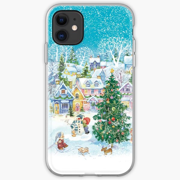 A cozy town in the winter iPhone Soft Case