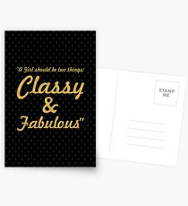 A girl shoud... “Coco Chanel” Inspirational Quote Postcards