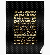 If she's amazing... “Bob Marley” Inspirational Quote Poster