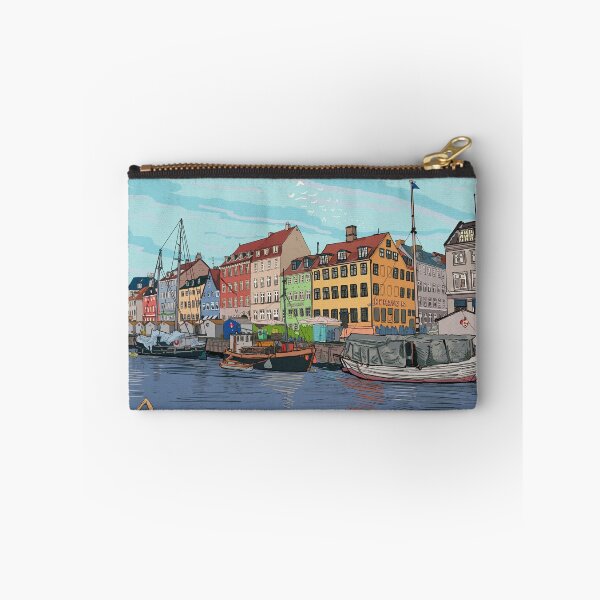 Aperçu de l'œuvre Nyhavn Copenhague Danemark Illustration créée et vendue par Wall-Art-Sketch.