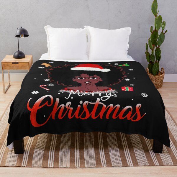 Item preview, Black African Girl American Melanin Christmas Santa Hat Xmas T-Shirt designed and sold by Francois-Lemann.