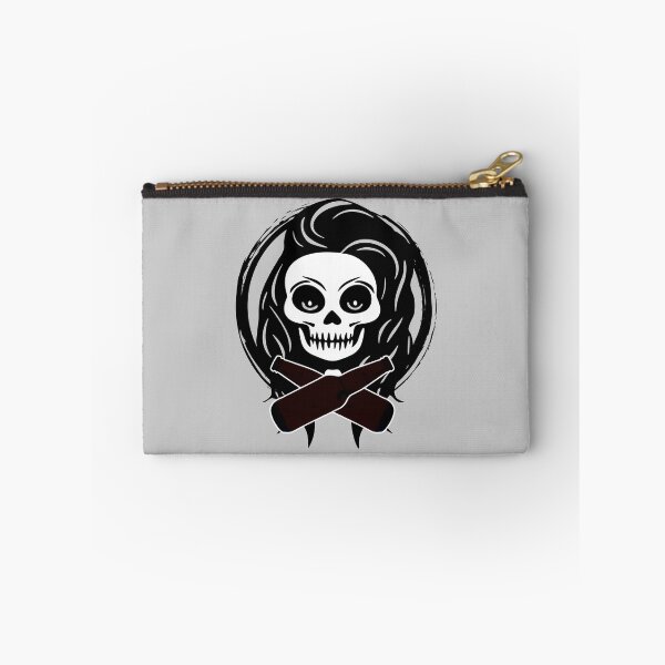 Item preview, Bartender Female Skull and Crossed Beer Bottles Black Logo designed and sold by Nuletto.