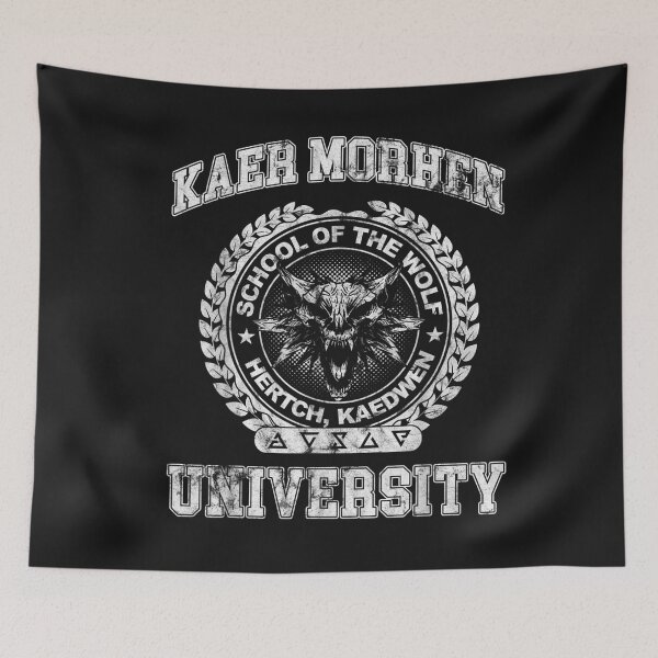 Item preview, Kaer Morhen University School Of The Wolf Funny T-Shirt designed and sold by Knight-Saverin.