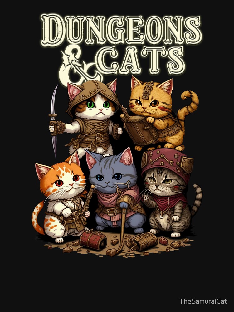 dungeons and cats t shirt