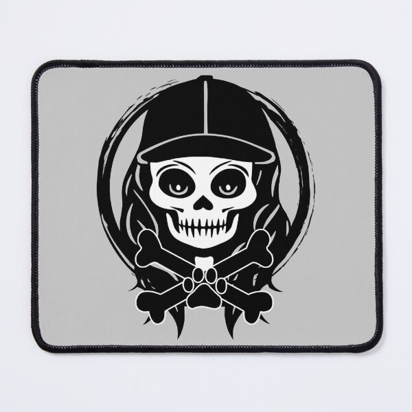 Item preview, Dog Walker Female Skull and Crossbones Paw Print Black Logo designed and sold by Nuletto.