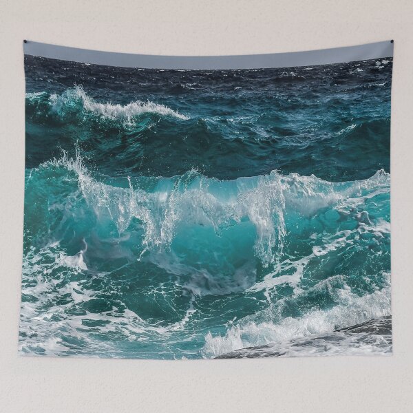 Item preview, Crashing waves onto sea beach designed and sold by fawzimorsy.
