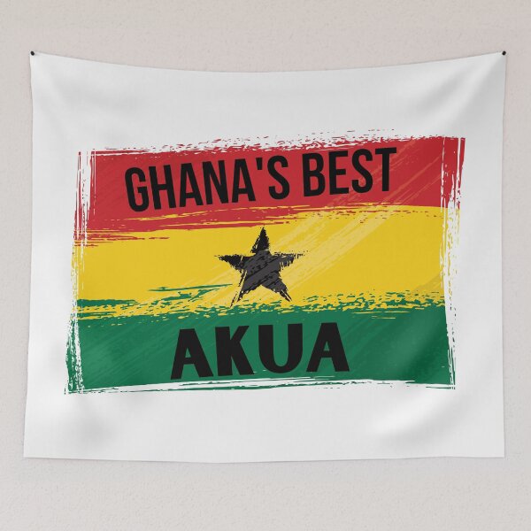 Item preview, Ghana's Best AKUA Name On Flag designed and sold by AfriStyleUK.