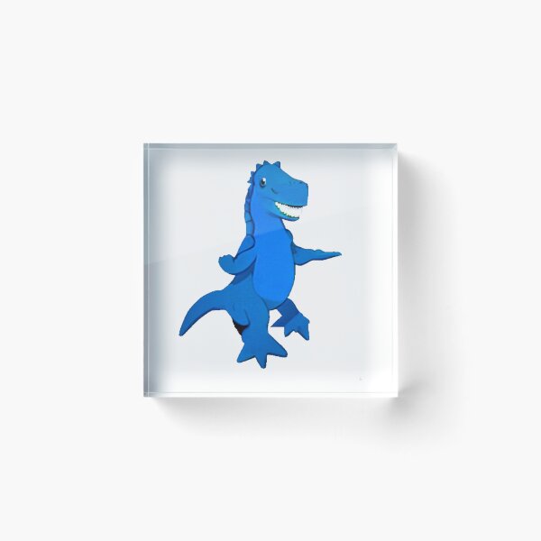 Item preview, Dancing blue dinosaur designed and sold by CottagePop.