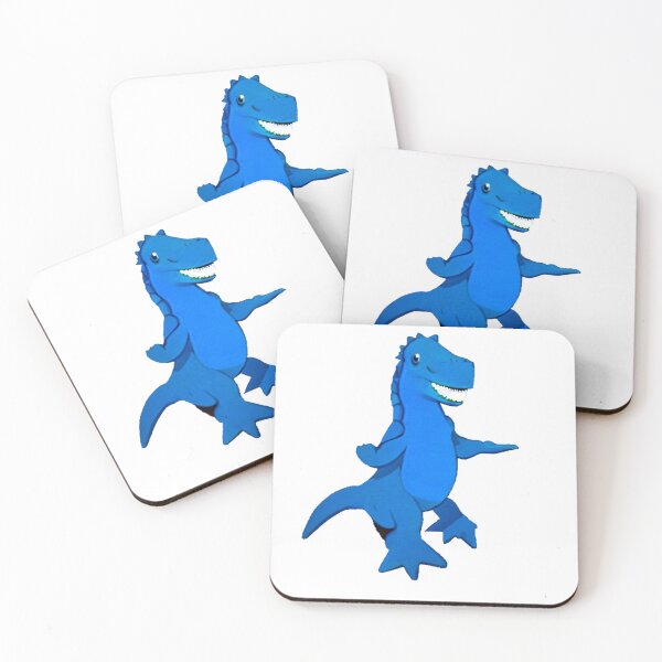 Item preview, Dancing blue dinosaur designed and sold by CottagePop.
