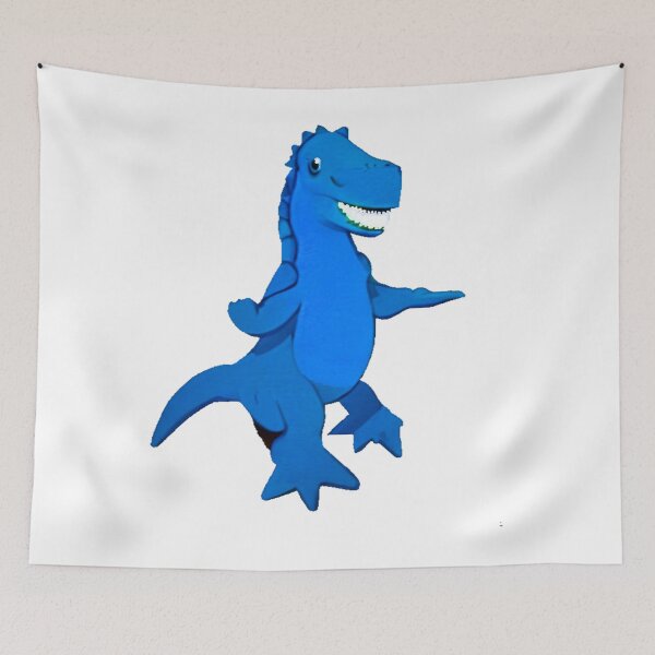 Item preview, Dancing blue dinosaur designed and sold by CottagePop.