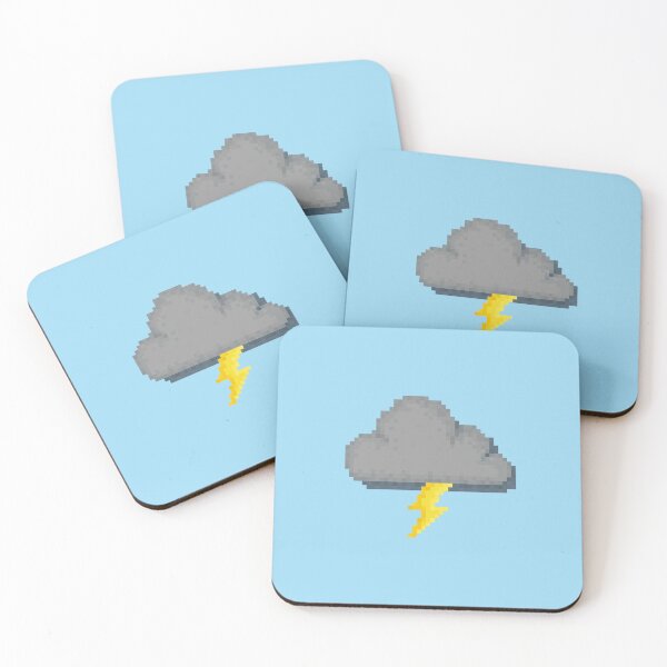 Item preview, Retro Pixel Lightning Cloud Weather Icon Design designed and sold by 8BitTrip.