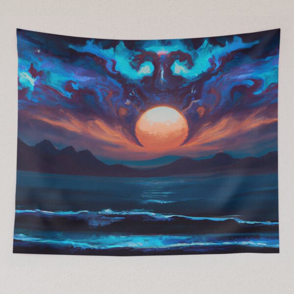 Artikelvorschau, Van Gogh style lunar space eclipse in the night sky  entworfen und verkauft von Chris Purdy.
