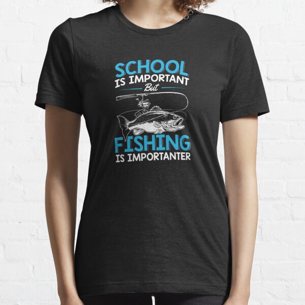 Fishing Shirt Youth Boys Fish Lover Teen Boys Fishing T-Shirt Black S-4XL