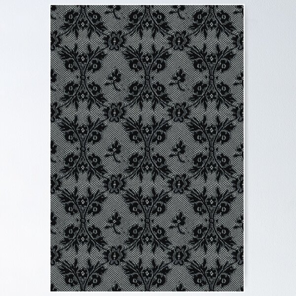 Item preview, Neutral Gray black lace designed and sold by coverinlove.