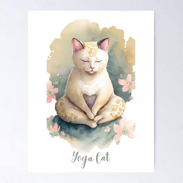 Item preview, Yoga cat 16 designed and sold by printiesart.