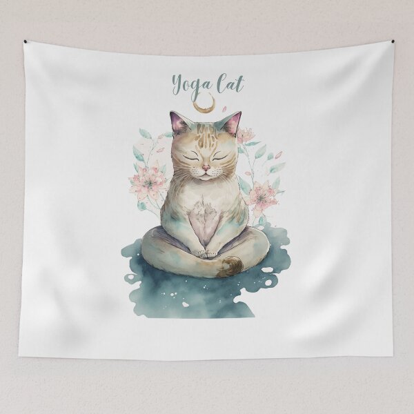Item preview, Yoga cat 17 designed and sold by printiesart.