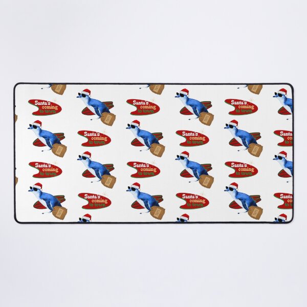 Item preview, Santa Is Coming Little Blue Penguin Surfer designed and sold by SBPenguins.