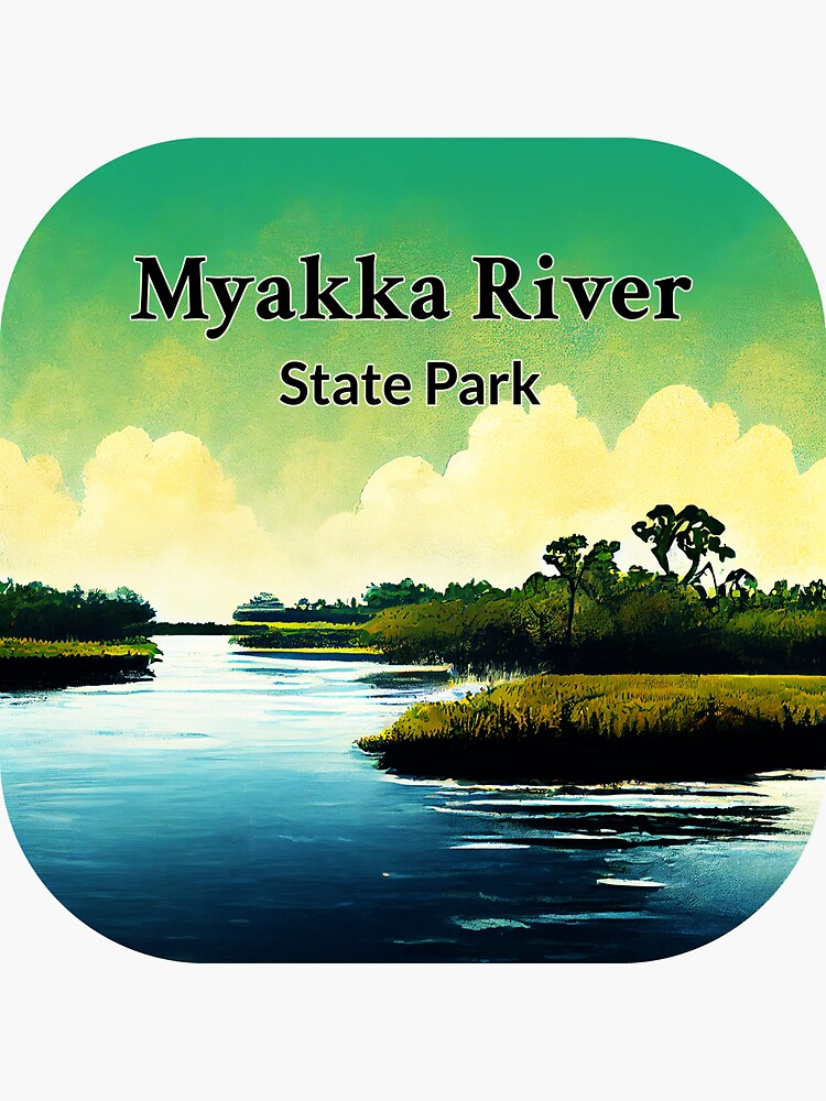 "Myakka River State Park Poster Art Design Illustration " Sticker for