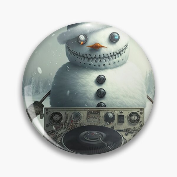 Item preview, Funny snowman as Dj playing music designed and sold by mrlongfield.