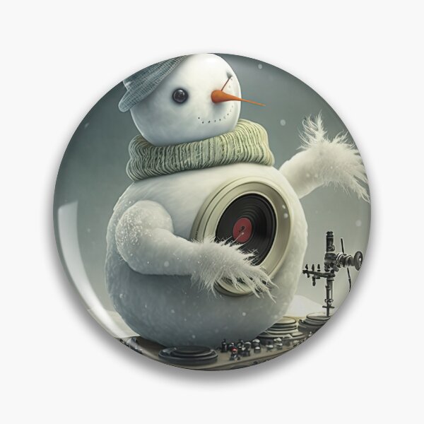 Item preview, Funny snowman as Dj playing music designed and sold by mrlongfield.