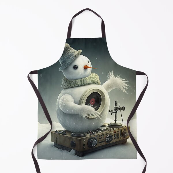 Artikelvorschau, Funny snowman as Dj playing music entworfen und verkauft von mrlongfield.