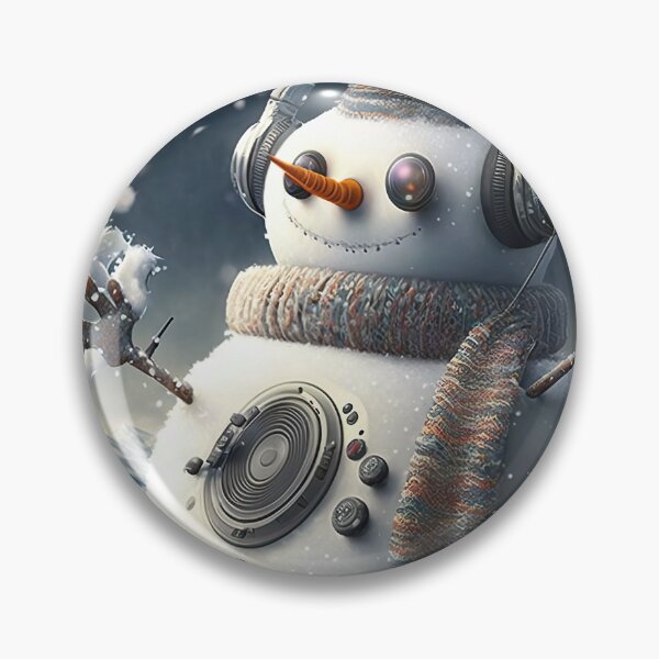 Item preview, Funny snowman as Dj playing music designed and sold by mrlongfield.